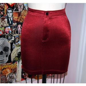 American Apparel Red Disco Skirt